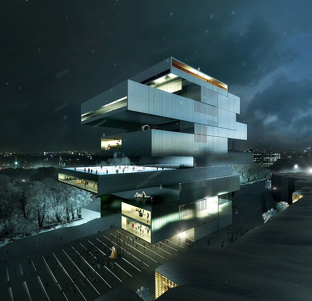 Проект-победитель конкурса на новое здание ГЦСИ. Бюро Heneghan Peng Architects